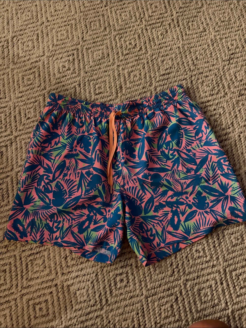 chubbies XL Swim Trunks - Pink, Blue, Green Pattern